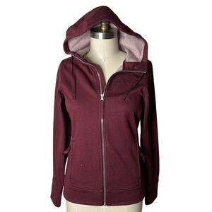 The North Face Women's Mattea Full Zip Burgundy Fleece Zip Up Hoodie XS